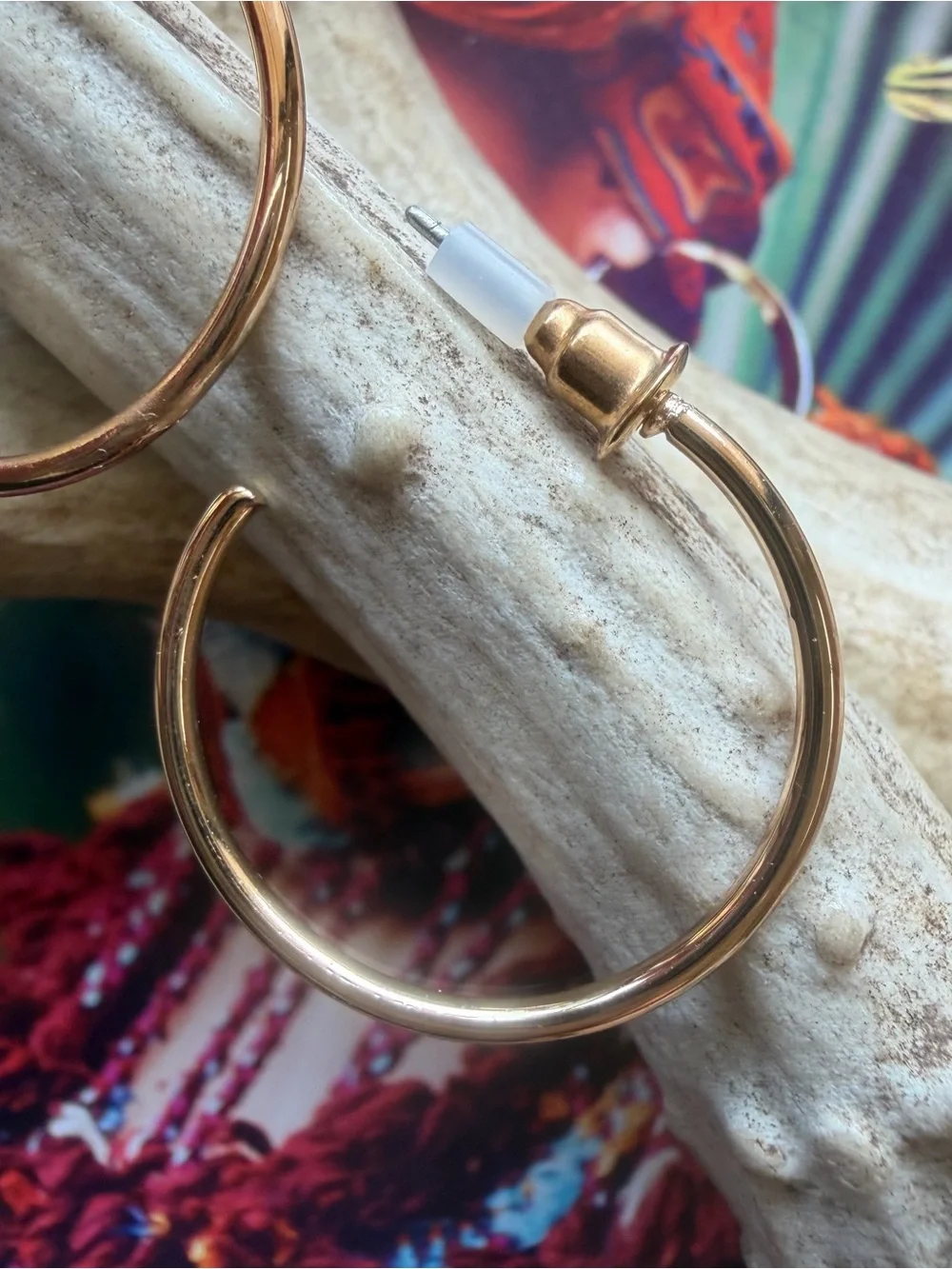 Gold Tone Hoop Earrings Small Classic Everyday Hoops Cowgirl Style Jewelry